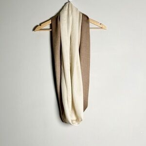 Talbots Silk Blend Infinity Cafe Latte Ombre Lightweight Scarf